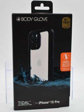 Body Glove Tidal Waterproof Phone Case for iPhone 15 Pro Black/Clear BRAND NEW